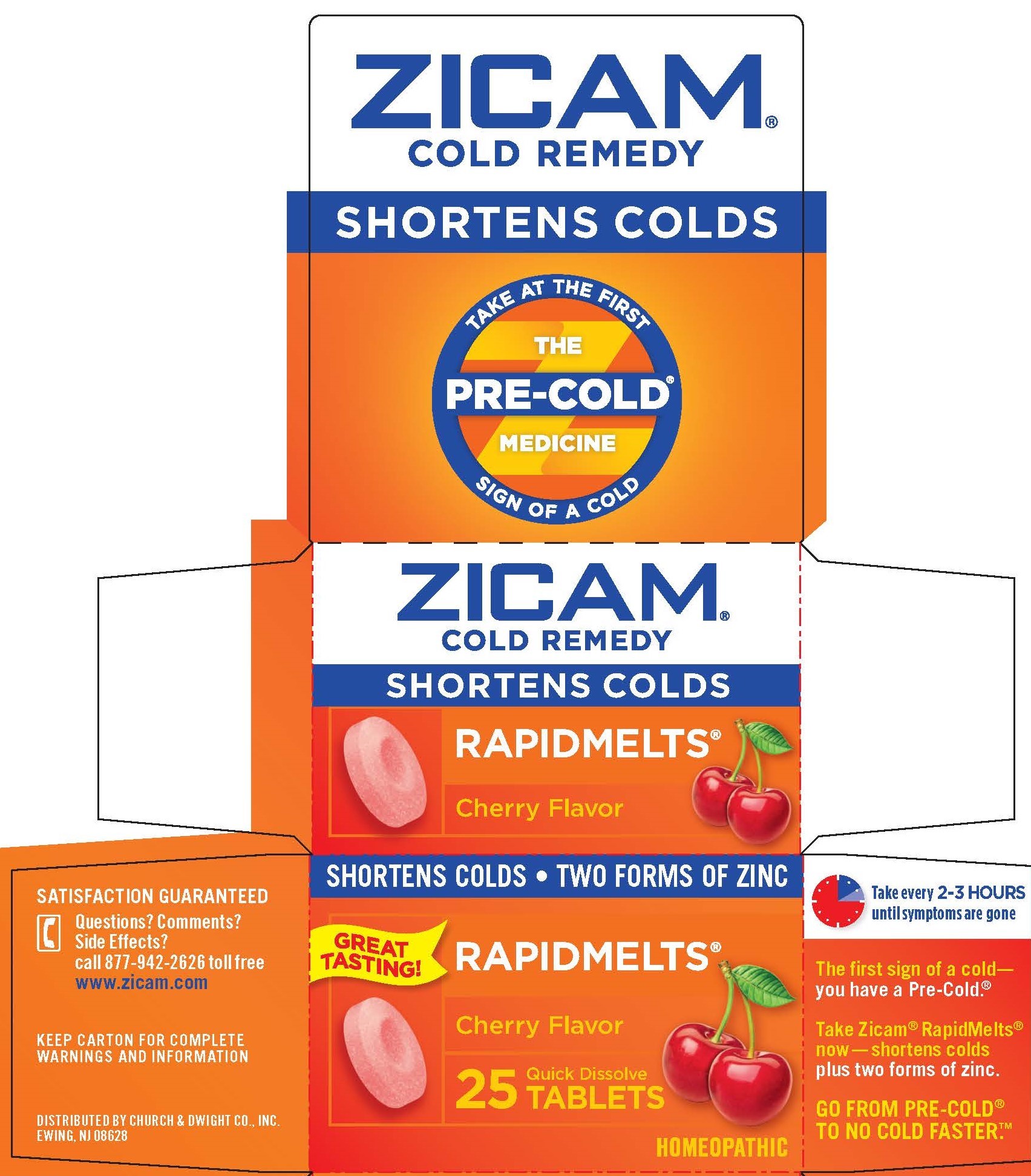 NDC 10237459 Zicam Cold Remedy Rapidmelts Cherry Label Information